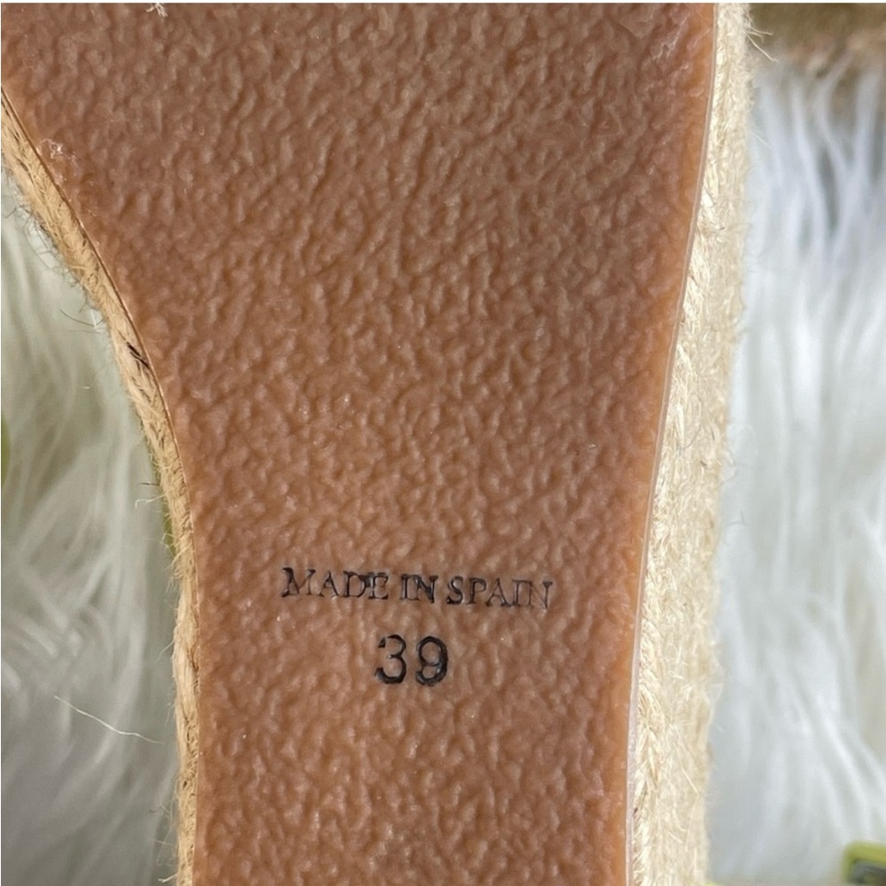 New Free People Sunny Lime Leather Coastal Platform Wedge Burlap Sandals
39/US 9 - Picture 10 of 13